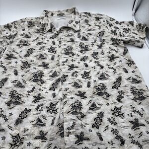Columbia PFG Button Down Shirt Mens Size Large Hawaiian Fishing Multicolored Cot
